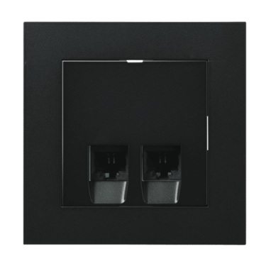 ELKO Plus Kat6 2XRJ45/UTP Sort