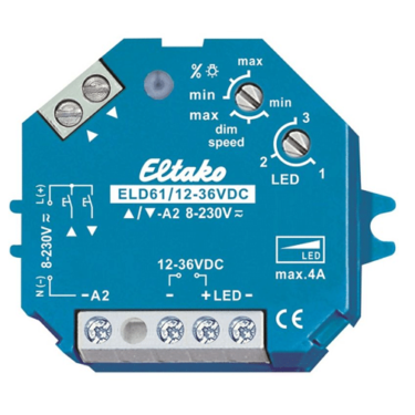 Eltako Impuls dimmer for LED og lav volt, 4A, 12-36V DC