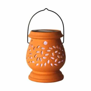 Star Trading Clay LED Solcelle Oransje Lanterne
