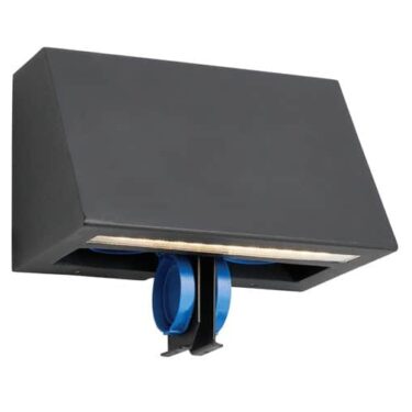 Ski Vegglampe 1390 m/Stikkontakt 5,2W LED Sort