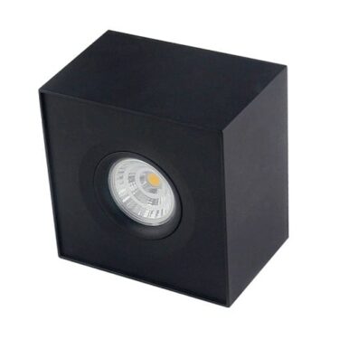 NP Utah Firkant Downlight WarmDim 9W 360 Tilt Sort