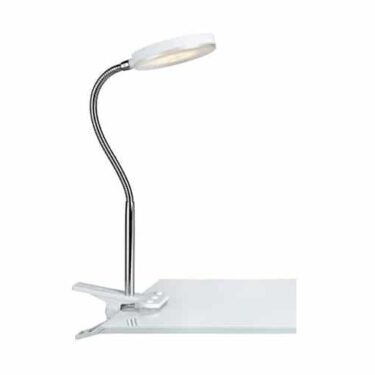 Flex Clip Skrivebordslampe Hvit/Krom