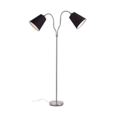 Modena Gulvlampe 2L Sort/Stål