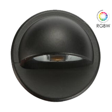 NP B106D LED Trappelys Rund 0.4W RGBW IP65 Sort