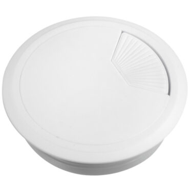 Kabelgjennomføring for bord Ø80mm Hvit 10PK