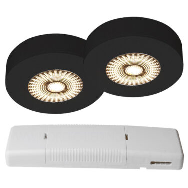 NP Juno WarmDim 4W LED Matt Sort Komplett 2-Pk