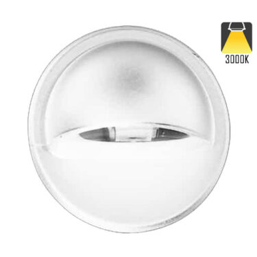 NP LED Trappelys Rund 0,4W IP65 Hvit Dimbar