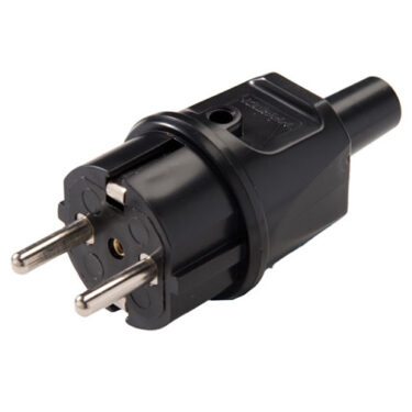 Støpsel Kabelinnføring m/Jord 16A 520 Sort