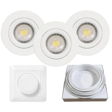 Komplett Nova 4W WarmDim LED Downlightpakke Hvit 4 pk