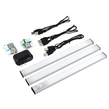 12V LED Lyslist 3-Lys m/Sensor Komplett