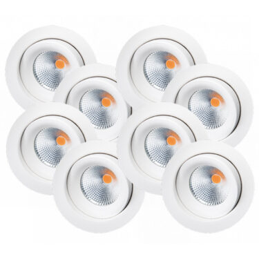 SG Junistar Eco Isosafe Hvit 6W DimToWarm 8-Pack