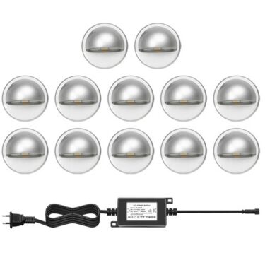 NP Led Trappelys A2 12 X 0,4W Varmhvit IP65 Grå Dimbar