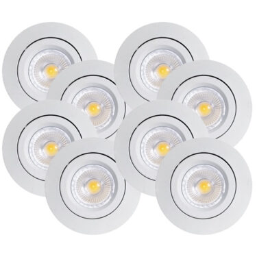 Ultraslim Isosafe Hvit 5W DimToWarm 8-Pack