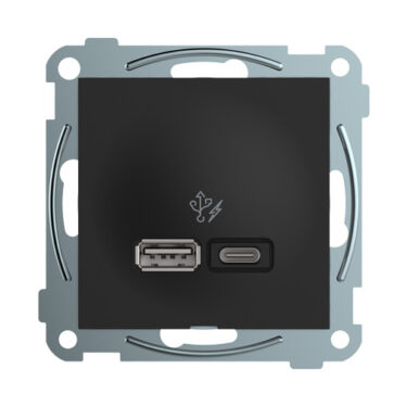 Elko Plus USB PD A+C Lader 45W Innfelt Sort