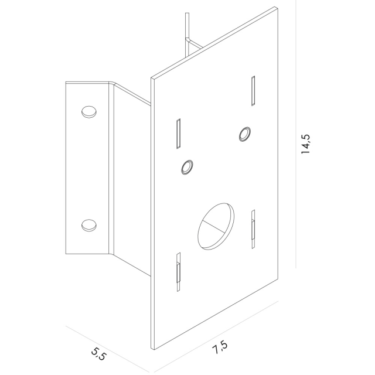 Norlys Hjørnebeslag 155 Sort