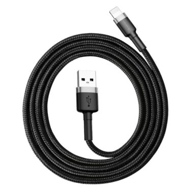 Baseus Cafule USB Lightning Kabel 2.4A 0.5m Sort-Grå