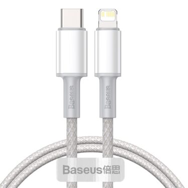 Baseus High Density USB-C Lightning-kabel PD 20W 1M Hvit