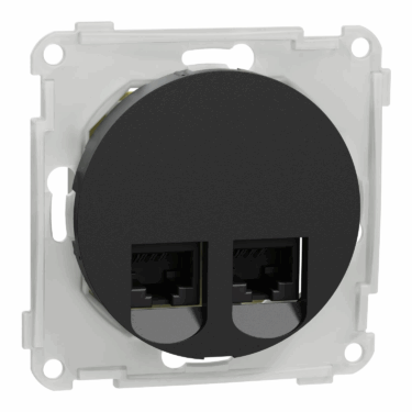 Modularuttak ELKO One 2x8 kat 6 UTP for LSA terminering Sort
