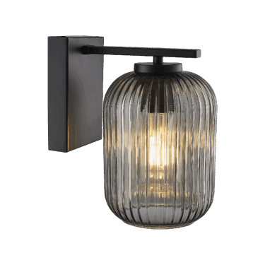 Ina Vegglampe E27 Smoke