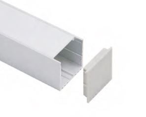 Leandro Aluprofil LED Innfelt/utenpåliggende 1m