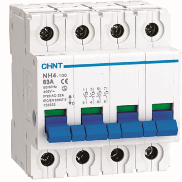 Chint Lastbryter Modulær 4pol 125A