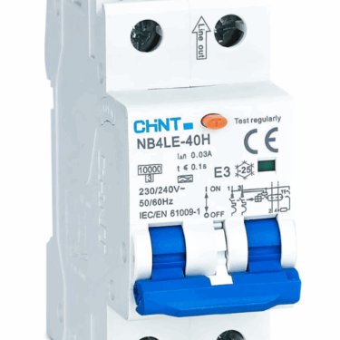 Chint Jordfeilautomat elektronisk 2p 6A C-kar
