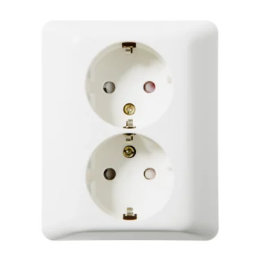 ELKO Dobbel stikkontakt med jord innfelt RH