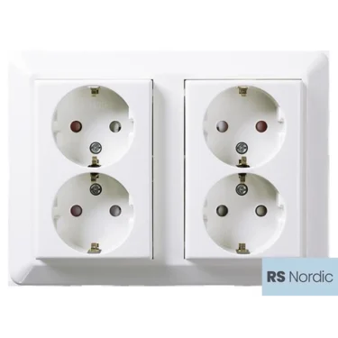 Elko stikkontakt 4-veis m/jord innfelt RH