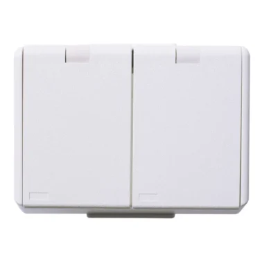 Elko Dobbel stikkontakt IP44 Påvegg RS RH