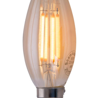 E14 Filament Mignonpære 5W Amber 2200K Dimbar