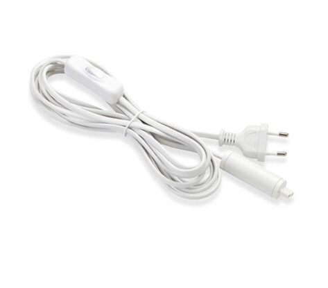 EXPAND-Start-cable-3,5m-Wallplug+Switch-White