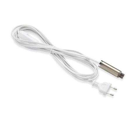 EXPAND-Start-cable-3,5m-Wallplug+Switch-Steel