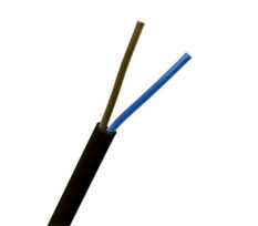 Lampettledning PL 2 X 0.75 sort meter