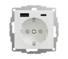 Elko Plus USB A C Lader Enkel Stikkontakt PH