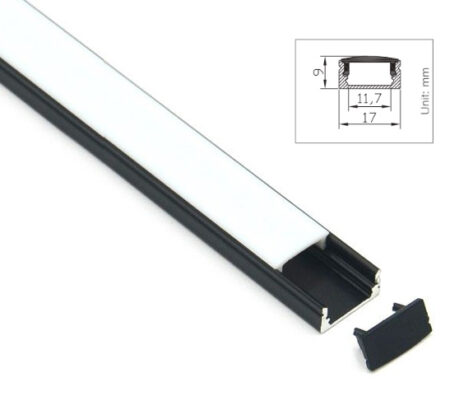 Maxi Aluprofil Sort for led strips