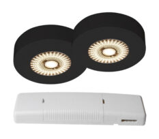 NP Juno WarmDim 4W LED Matt Sort Komplett 2-Pk