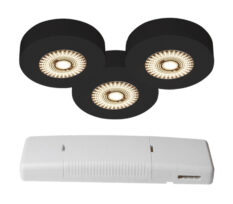 NP Juno WarmDim 4W LED Matt Sort Komplett 3-Pk