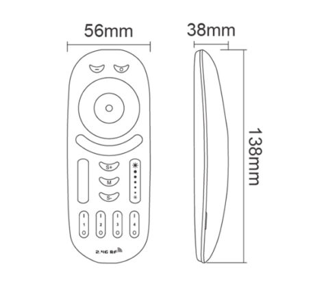 FUT092 4 Zone RGB+CCT Remote Controller