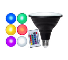 Spotlight E27 PAR38 Utendørs RGB m/Fjernkontroll
