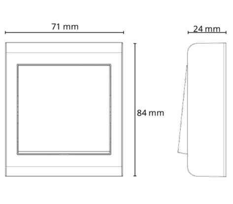 SG Bryter påvegg 1-pol 2