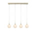 Quattro XL Taklampe 4L Antikk Messing/Hvit