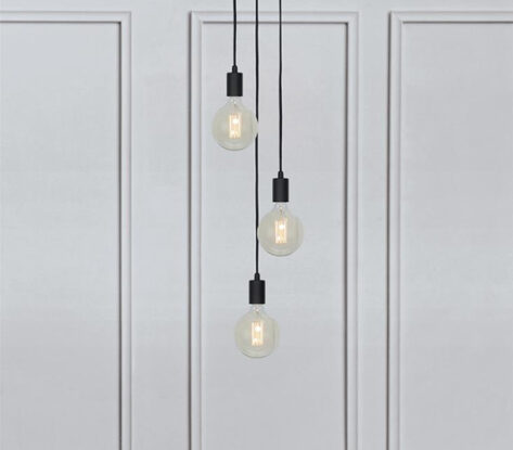 Sky Taklampe 3L Rund Sort 2