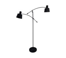 Split Gulvlampe m/2 Armer Sort