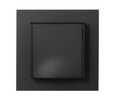 Elko Plus Stikkontakt Enkel Innfelt m/Lokk IP44 Sort