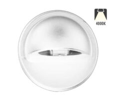 NP LED Trappelys Rund 0,4W IP65 Hvit Dimbar 4000K