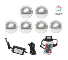 NP Trappebelysning LED 6 X 0,4W RGBW IP65 Grå