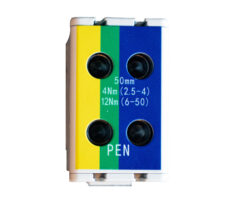 Kobl.klemme Al/Cu 50mm2 Dobbel Gul/Grønn/Blå