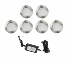 NP Terrassebelysning A2 6x0.6W Varmhvit IP67 Dimbar