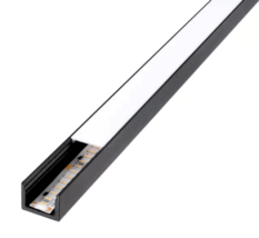 SG StripLine 1.8m Sort profil utenpåliggende uv