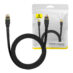 Baseus Cat7 UTP Gigabit RJ45 flat nettverkskabel 5M Sort